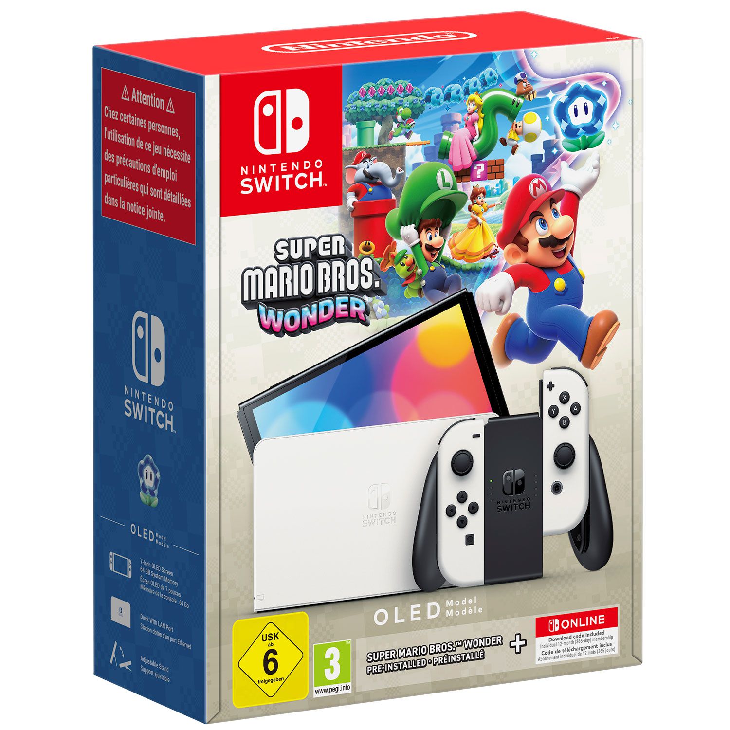 Nintendo Switch Oled + 12 Months online + Super Mario Wonder