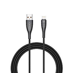 Veger V105 Braided Καλώδιο USB to Lightning 1.2m - Μαύρο