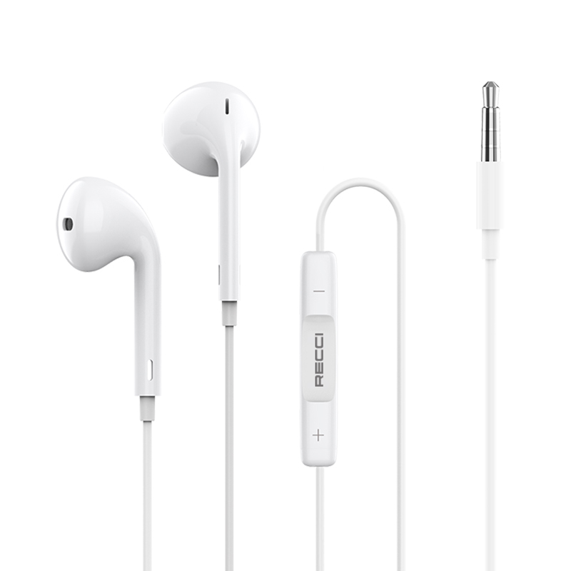 Recci Rep-l07 In-Ear Handsfree Ακουστικά με Βύσμα Jack 3.5mm – Λευκό - Image 3