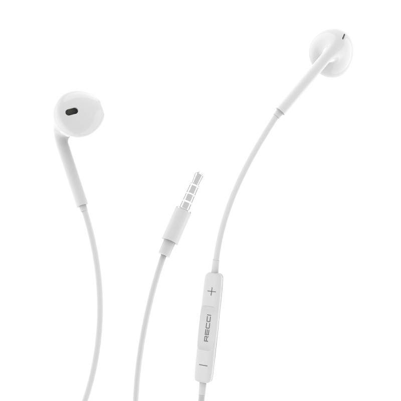 Recci Rep-l07 In-Ear Handsfree Ακουστικά με Βύσμα Jack 3.5mm – Λευκό - Image 4