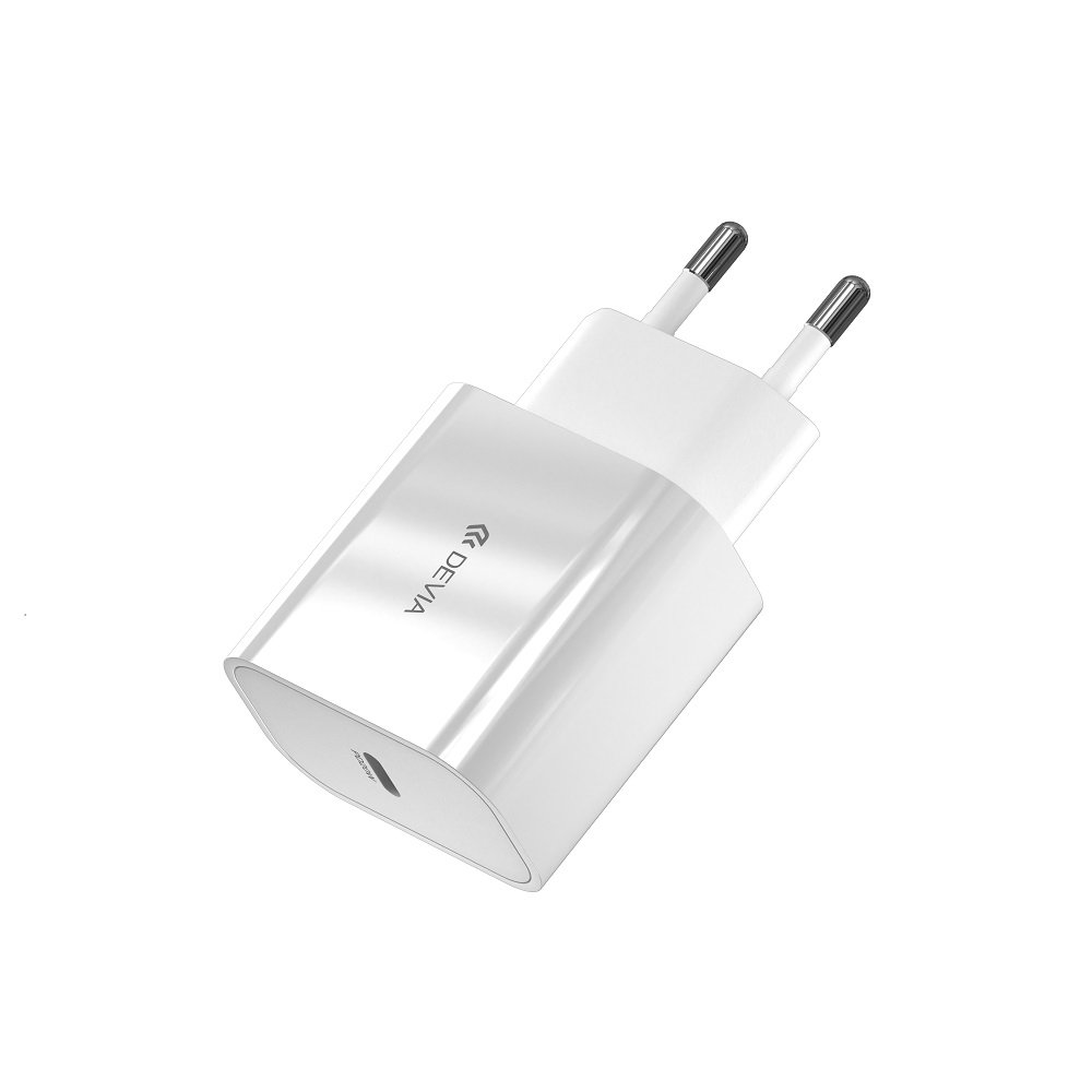 Devia Φορτιστής Ταξιδίου 20W USB-C Power Delivery - Λευκό - Image 2