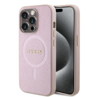 Guess Saffiano MagSafe Θήκη iPhone 15 Pro Ροζ