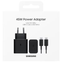 Samsung GaN Φορτιστής USB-C 45W Μαύρος με Καλώδιο Type-C